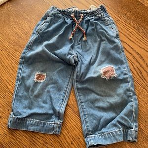 Zara kids wide leg denim jeans
